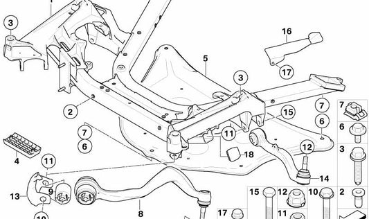 Verstärkungsblech für BMW 7er E65, E66 (OEM 31106769462). Original BMW