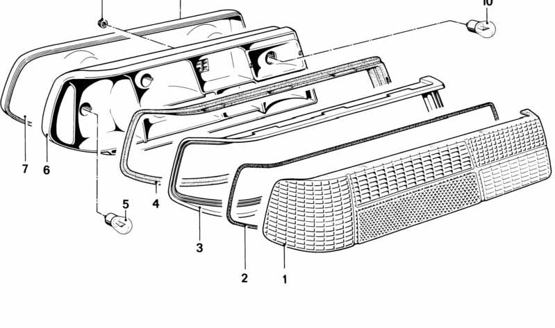 Luz lateral izquierda para BMW Serie 6 E24 (OEM 63211361883). Original BMW