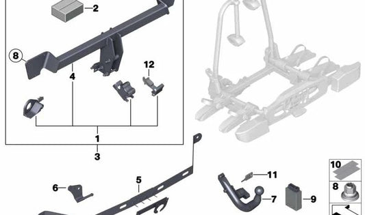 Transversal Bars OEM 82712358123 für BMW F06, F13, F13. Original BMW.