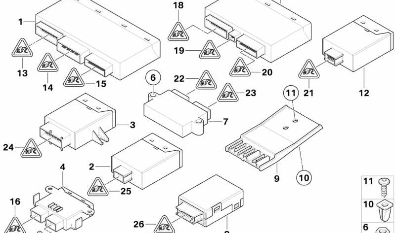 Módulo de Capota Convertible para BMW Serie 3 E46 (OEM 61356960141). Original BMW