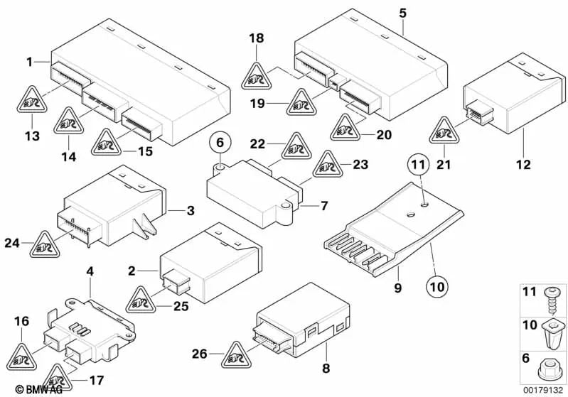 Unidad de control RPA para BMW Serie 3 E46 (OEM 36236753289). Original BMW