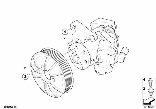 Bomba de dirección asistida para BMW E60N, E61N, E63N, E64N (OEM 32416779362). Original BMW