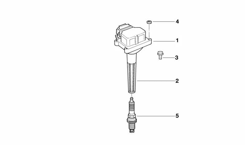 Bobina de encendido para BMW E36, E46, E39, E38, E31, E53 (OEM 12131703228). Original BMW