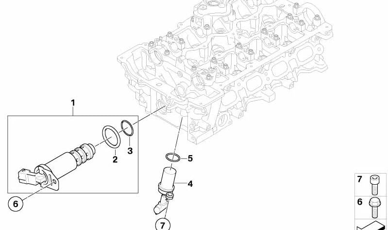 Válvula Magnetica para BMW E81, E82, E87N, E88, E90, E91, E92, E93, E60N, E61N (OEM 11367584115). Original BMW