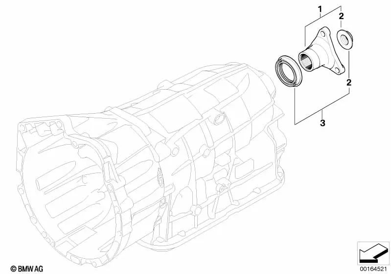 Juego de Juntas para el Eje de Salida para BMW E81, E82, E87N, E88, E90, E90N, E91, E91N, E92, E92N, E93, E93N, E84 (OEM 24137581608). Original BMW.