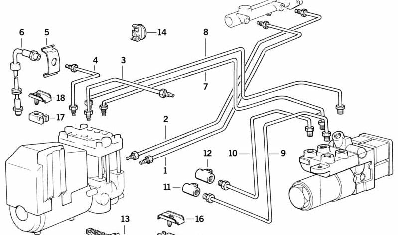 Abrazadera de sensor ABS OEM 34321108210 para BMW E21, E12, E28, E24, E23, E31, Z1. Original BMW.