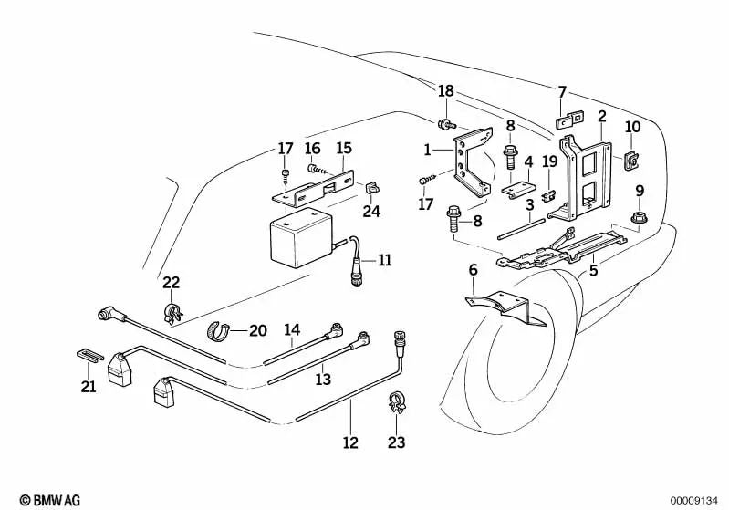 CD changer connection cable for BMW E34 (OEM 65128359267). Original BMW