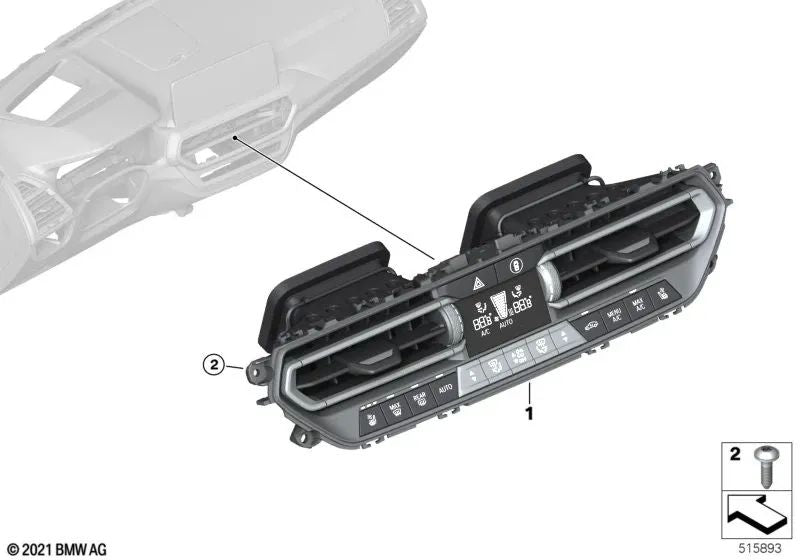 Unidad de Control de Climatización Automática para BMW Serie 2 G42, Serie 3 G20 G21 G28, Serie 4 G22 G23 G26, X3 G01N G08F G08N, X4 G02N, Z4 G29 (OEM 64119855407). Original BMW.