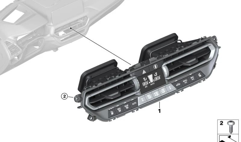 Módulo de control de climatizador automático OEM 64119855411 para BMW G20, G21, G80, G22, G23, G26, G82, G83, G01, F97, G02, F98. Original BMW