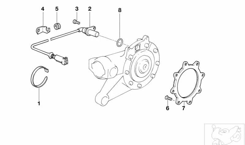 Junta tórica (O-Ring) OEM 12141727220 para BMW E30, E36, E34, E32, E38, E31. Original BMW.