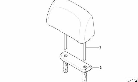 Kopfstütze Stoff/Kunstleder für BMW 1er E88 (OEM 52207903366). Original BMW