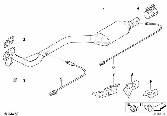 Supporto di fissaggio per BMW Series 1 E87, serie 3 E36, E46 (OEM 23137545742). BMW originale.