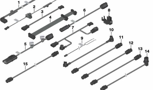 Câble de connexion USB 61119222828 pour BMW E81, E82, E87, E88. BMW d'origine.