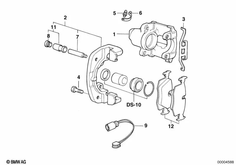 Sensor de pastillas de freno para BMW E38 (OEM 34351182064). Original BMW.