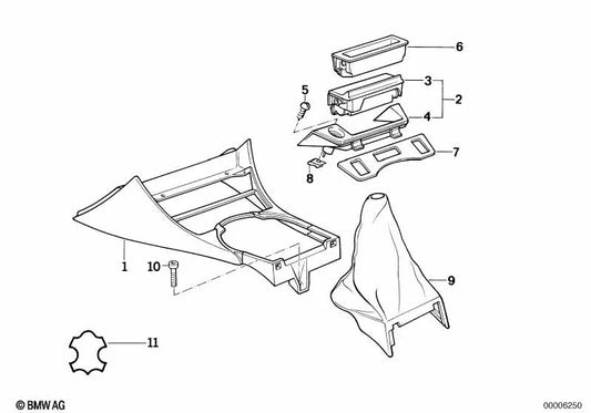 Lederbalg für BMW 1er E81, E82, E87, 3er E90, E91, 5er E60, E61 (OEM 25111222078). Original BMW