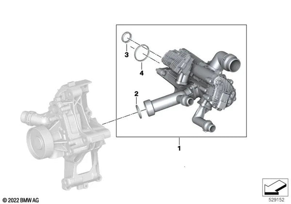 Junta moldeada para BMW G42, G20, G21, G22, G23, G26, G30, G31, G32, G11N, G12N, G14, G15, G16, G01, G02, G05, G18, G06, G07, G29 (OEM 11539494424). Original BMW.