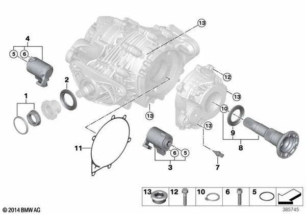 Anillo de seguridad para BMW X5 E70, F15, F85, X6 E71, F16, F86 (OEM 33107591469). Original BMW.