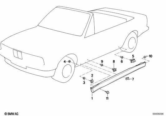 Tuelle para BMW Serie 3 E30 (OEM 51131965261). Original BMW.