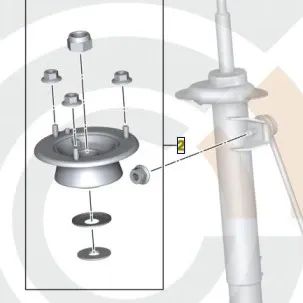 Kit de reparación de cojinete de apoyo para BMW Serie 3 E46 (OEM 33522241450). Original BMW