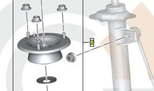 Kit de reparación de cojinete de soporte para BMW Serie 3 E46 (OEM 31352241448). Original BMW