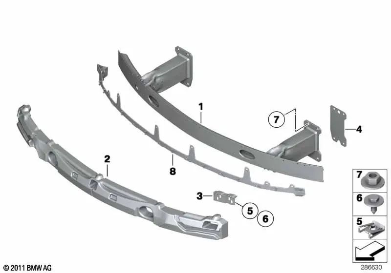 Distanzplatte für verschiedene BMW Modelle/Serien (OEM 51647233749). Original BMW