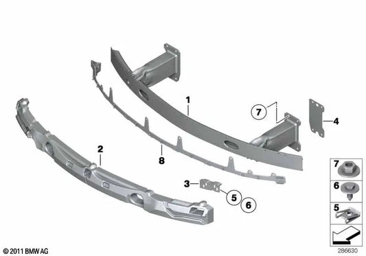 Distanzplatte für verschiedene BMW Modelle/Serien (OEM 51647233749). Original BMW