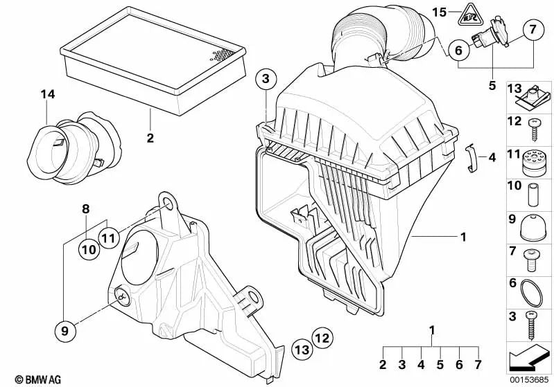 Linkes Rohluftgehäuse für BMW E65, E66 (OEM 13717571983). Original BMW