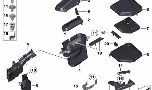 Tapón ciego OEM 12527578471 para BMW F10, F06, F12, F13. Original BMW.