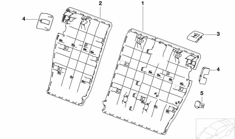 Cubierta de Activación para BMW Serie 3 E46 (OEM 52207027929). Original BMW