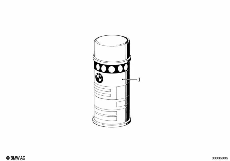 Tinta spray preta fosca para BMW K42, K46, K47, K49 (OEM 51911900346). BMW original