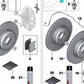 Juego de pastillas de freno traseras OEM 34216887576 para BMW F20, F21, F22, F23, F30, F31, F34, F32, F33, F36. Original BMW.