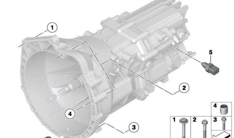 Juego de tornillos de aluminio para BMW E81, E82, E87, E88, E90, E91, E92, E93, E60, E61, F10, F11, E63, E64, E65, E66, E84, E83N, E70, E85, E86, E89 (OEM 23000392607). Original BMW