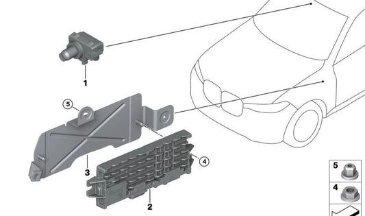 Módulo de Control de Cámara para Conducción Autónoma OEM 66515B41275 para BMW U06, G05, G18, F95, G06, F96, G07, I20. Original BMW.