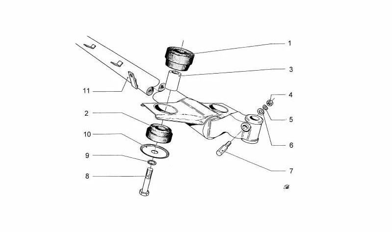 Soporte de goma para BMW (OEM 31212007751). Original BMW