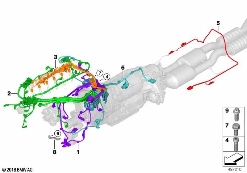 Kabelado de Transmisión para BMW X3 F97, F97N, X4 F98, F98N (OEM 12538747762). Original BMW