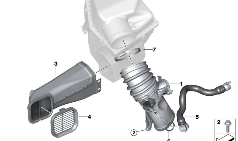 Rejilla de aspiración para BMW G30, G31, G38, G32, G11, G12, G14, G15, G16 (OEM 13717643298). Original BMW