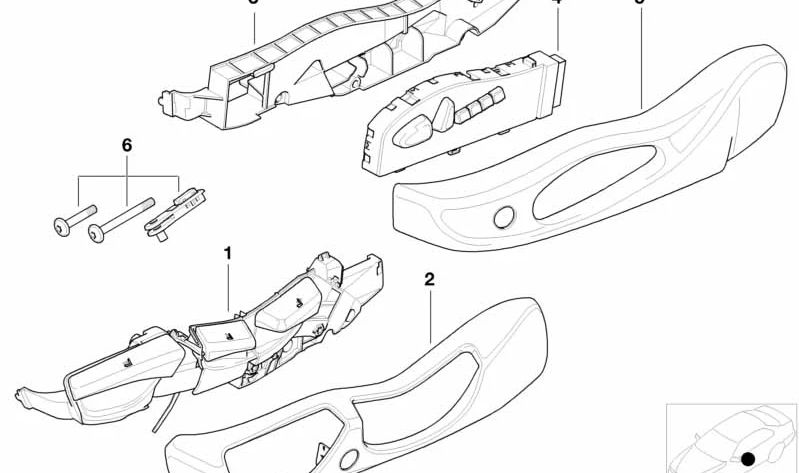 Linkes Steuergerät für BMW E46, E83, E83N, E53, E85, E86 (OEM 52108251625). Original BMW