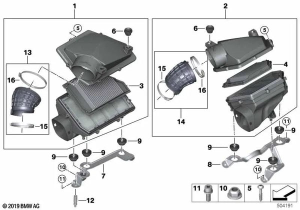 Fuelle para BMW X5 G05, X6 G06, X7 G07 (OEM 13718689756). Original BMW.