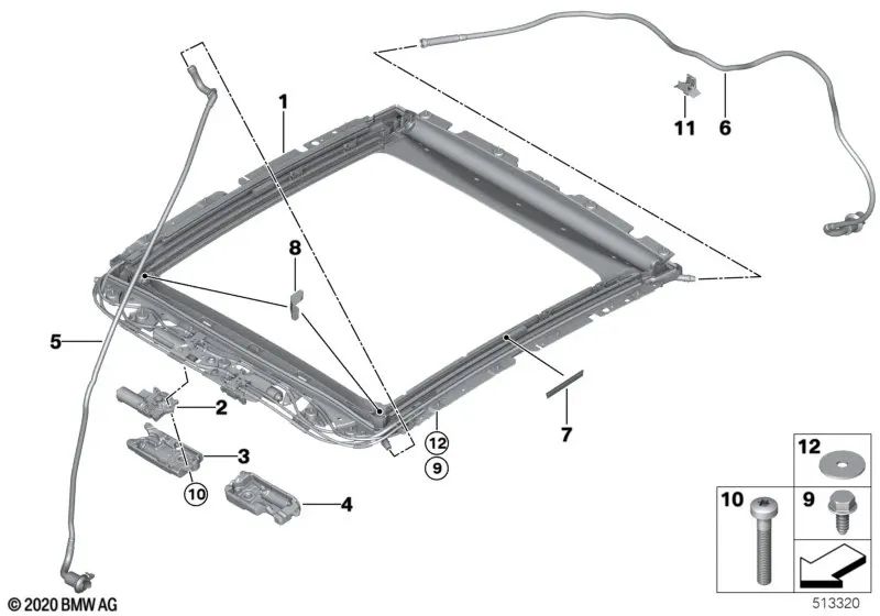 Ablassrohr hinten rechts für BMW G07 (OEM 54107417882). Original BMW