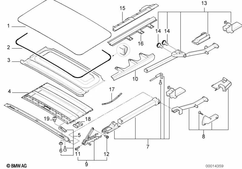 Blenda droit pour la série BMW 7 E38 (OEM 54128150144). BMW d'origine