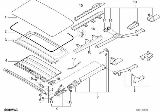 Blenda derecha para BMW Serie 7 E38 (OEM 54128150144). Original BMW