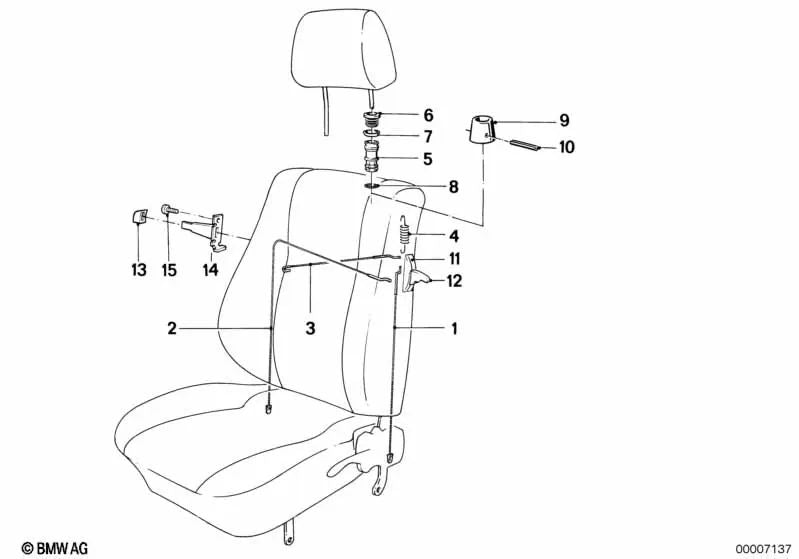 Griff exterior derecho para BMW Serie 3 E30 (OEM 52101904966). Original BMW.