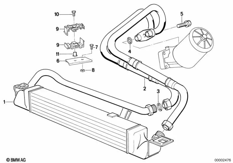 Sechskantschraube für BMW E34 (OEM 17111719379). Original BMW