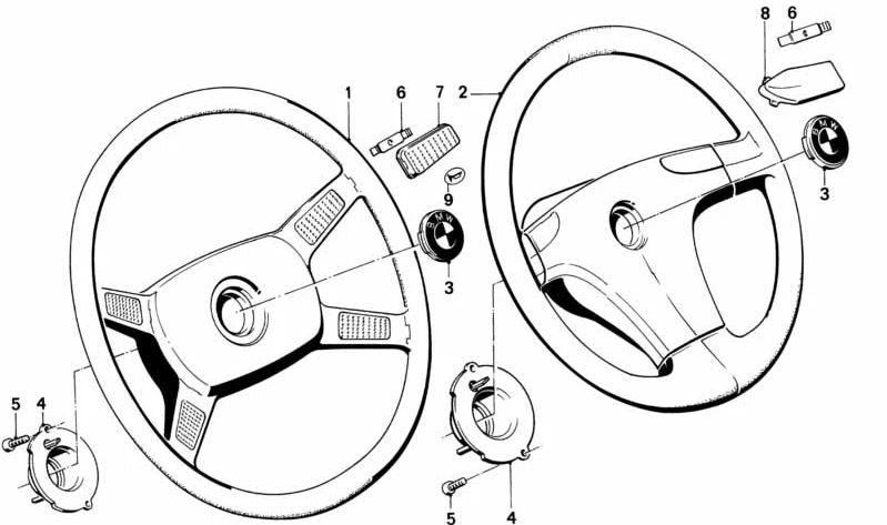 Volante para BMW Serie 3 E30 (OEM 32331154131). Original BMW.