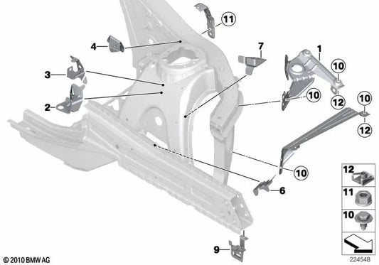 Soporte SG-Box para BMW X3 F25, X4 F26 (OEM 41117271865). Original BMW