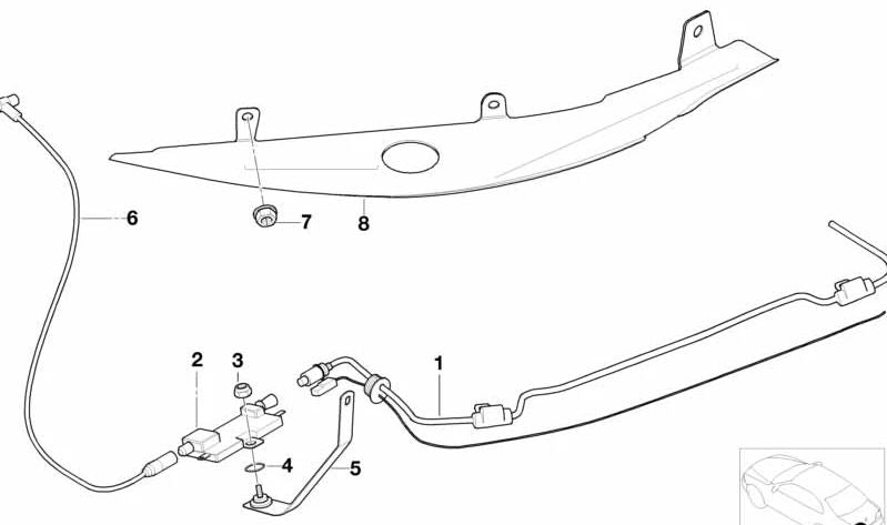 Cable de antena OEM 61126902412 para BMW {E52 (Z8)}. Original BMW