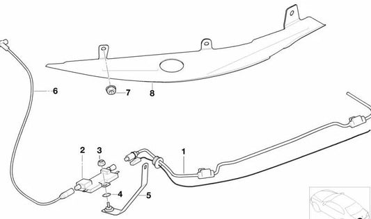 Cable de antena OEM 61126902412 para BMW {E52 (Z8)}. Original BMW