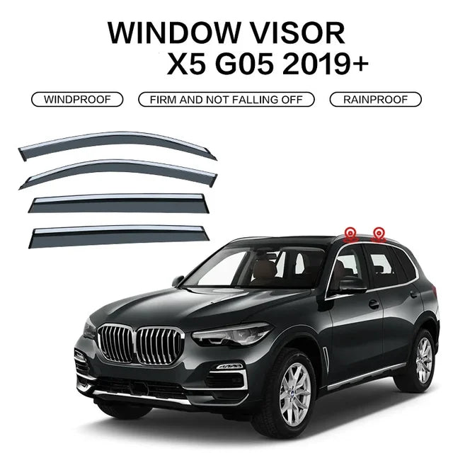 Deflectores de Aire / Visera de Ventana para BMW X5 E53, E70, F15 y G05