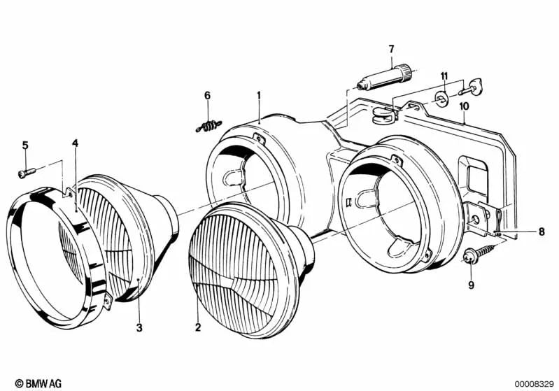 Cubierta derecha para BMW E28 (OEM 51711917964). Original BMW