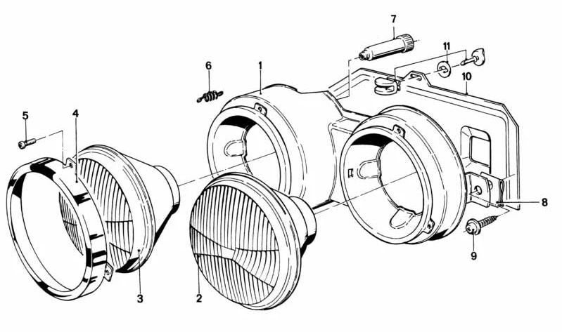 Cubierta izquierda OEM 51711917961 para BMW E28. Original BMW.